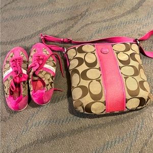Signature Coach size 7 sneakers and Signature Coach matching bag!